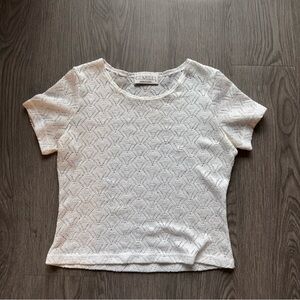 Mesh lace short sleeve top